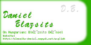 daniel blazsits business card